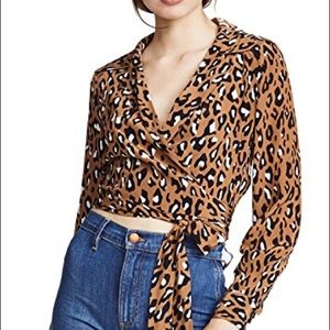 DVF silk wrap blouse